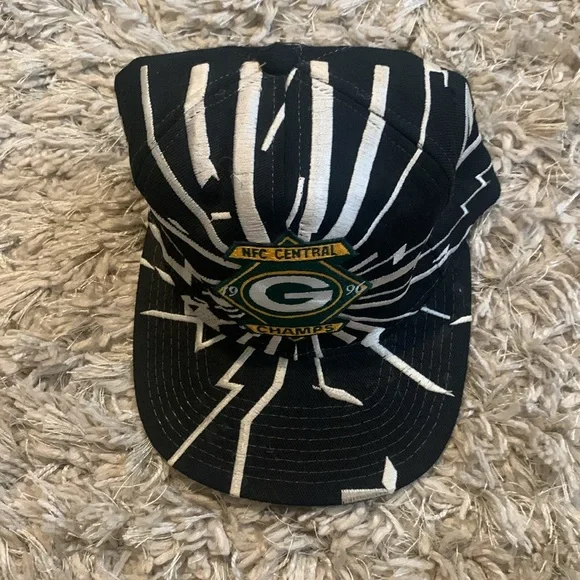 VTG Green Bay Packers 1996 Starter Hat Collision Champs Snapback Shatter Shock - Picture 6 of 7